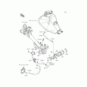 Схема вузла: Система випаровування палива для Kawasaki BR125 Z125 Pro