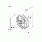 Схема узла: Ступица переднего колеса для Kawasaki KLE650 Versys 650