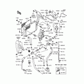 Схема вузла: Радіатор для Kawasaki ZR250 Balius-II