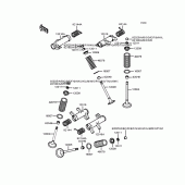Схема узла: Рокер & Клапан для Kawasaki VN400 Vulcan