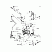 Схема вузла: Throttle для Kawasaki BJ250 Estrella