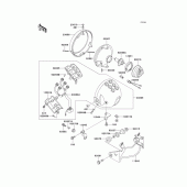 Схема вузла: Headlight(s) для Kawasaki EL250 Eliminator 252