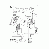 Схема вузла: Повітряний фільтр для Kawasaki BJ250 Estrella Custom