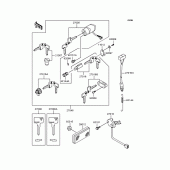 Схема вузла: Замок запалювання для Kawasaki VN250 Eliminator 250V