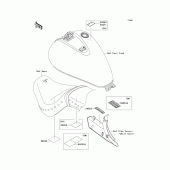 Схема узла: Информационные наклейки для Kawasaki VN900 Vulcan 900 Classic LT