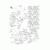 Схема вузла: Fenders(1/2)(r2-r5) для Kawasaki VN1500 Vulcan 1500 Drifter