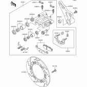Схема вузла: Заднє гальмо для Kawasaki ZR1100 Zephyr 1100