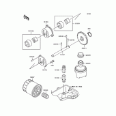 Схема вузла: Масляний насос & Масляний фільтр для Kawasaki ZR400 ZRX-II