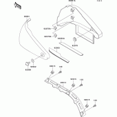 Схема вузла: Задні бічні обтічники & Захист ланцюга для Kawasaki VN800 Vulcan 800 Drifter