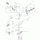 Схема узла: Руль & Пульт управления рулевой для Kawasaki KLX140 KLX140L