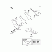 Схема вузла: Задні бічні обтічники & Захист ланцюга для Kawasaki ZR1100 Zephyr 1100