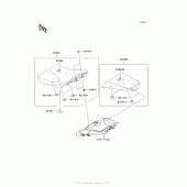 Схема узла: Сиденье для Kawasaki ZX1000 Ninja 1000 ABS