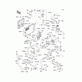 Схема узла: Радиатор (1/2) для Kawasaki EX250 ZZR250