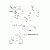 Схема вузла: Інформаційні наклейки для Kawasaki EN500 Vulcan 500 LTD