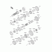 Схема вузла: Трансмісія для Kawasaki KLX650 KLX650