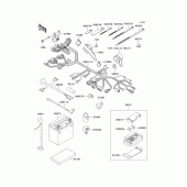 Схема вузла: Електроустаткування для Kawasaki EJ650 W650