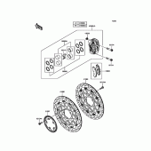 Схема узла: Передний тормоз для Kawasaki ZX1000 Ninja ZX-10R ABS