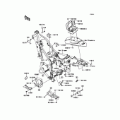 Схема узла: Крепление двигателя для Kawasaki KLX250 KLX250