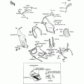 Схема вузла: Cowling(1/4) для Kawasaki ZX600 GPX600R