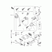 Схема вузла: Ignition switch/locks/reflectors для Kawasaki ZX600 Ninja ZX-6