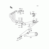 Схема вузла: Вихлопна система для Kawasaki ZR1200 ZRX1200R