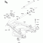 Схема узла: Задний рычаг (Маятник) для Kawasaki ZR1200 ZRX1200