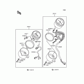 Схема вузла: Панель приладів для Kawasaki EL250 Eliminator 250SE