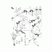 Схема вузла: Ignition switch/locks/reflectors для Kawasaki VN1500 Vulcan 1500 Nomad Fi