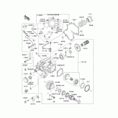 Схема вузла: Front bevel gear(1/3) для Kawasaki VN1600 VN1600 Mean Streak