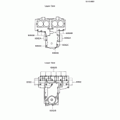 Схема вузла: Болти картера двигуна для Kawasaki ZX600 Ninja 600R