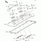 Схема узла: Клапанная крышка для Kawasaki ZR750 Z750R ABS