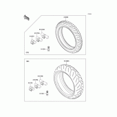 Схема узла: Шины для Kawasaki ZR750 Z750
