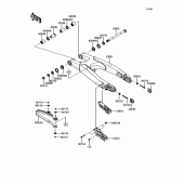 Схема вузла: Задній маятник Kawasaki KX450 KX450F