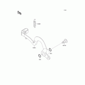 Схема узла: Лапка тормоза для Kawasaki KX250/ KX252 KX250