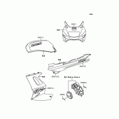 Схема вузла: Наклейки (red; ZX1100-E1/E2) для Kawasaki ZX1100 GPZ1100