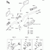 Схема узла: Руль & Пульт управления рулевой для Kawasaki ZR1200 ZRX1200
