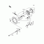 Схема вузла: Заднє колесо & Привідний ланцюг для Kawasaki KL250 KL250 Super Sherpa