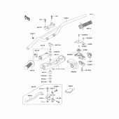 Схема вузла: Кермо & Пульт управління рульовим для Kawasaki KX125