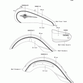 Схема вузла: Наклейки для Kawasaki VN1600 VN1600 Classic