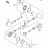 Схема вузла: Поворотники для Kawasaki VN1500 VN-15