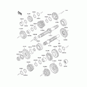 Схема вузла: Трансмісія для Kawasaki ER500 ER-5