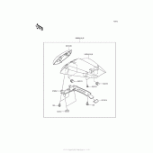 Схема вузла: Заглушка сидіння (Опція) для Kawasaki ZX1000 Ninja ZX-10R