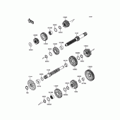 Схема узла: Трансмиссия для Kawasaki KLX140 KLX140L