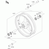 Схема узла: Front wheel для Kawasaki ZX600 Ninja ZX-6R