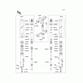 Схема вузла: Вилка передньої осі для Kawasaki ZX636 Ninja ZX-6R