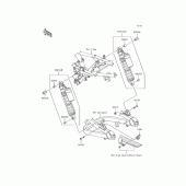 Схема вузла: Задня підвіска Амортизатор для Kawasaki ZR1200 ZRX1200 DAEG