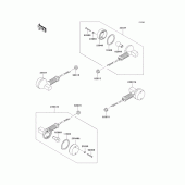 Схема узла: Поворотники для Kawasaki KL650 KLR650