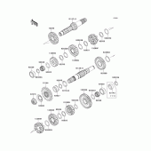 Схема вузла: Трансмісія для Kawasaki KL650 KLR650