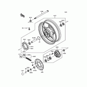 Схема узла: Ступица заднего колеса для Kawasaki ER650 Z650 ABS