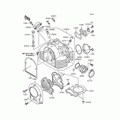 Схема узла: Головка цилиндра для Kawasaki BJ250 250TR